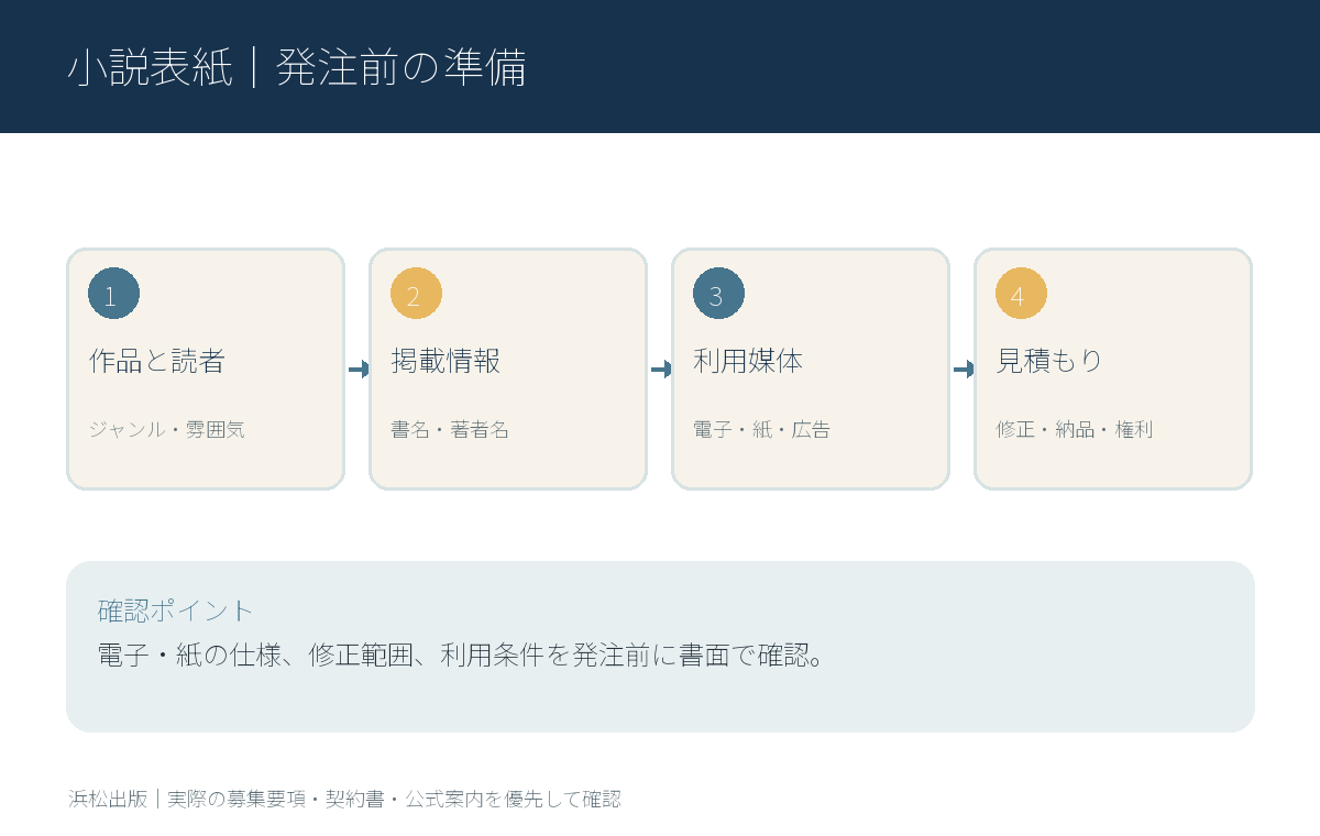 小説表紙を依頼する前のブリーフ作成と見積もり確認手順